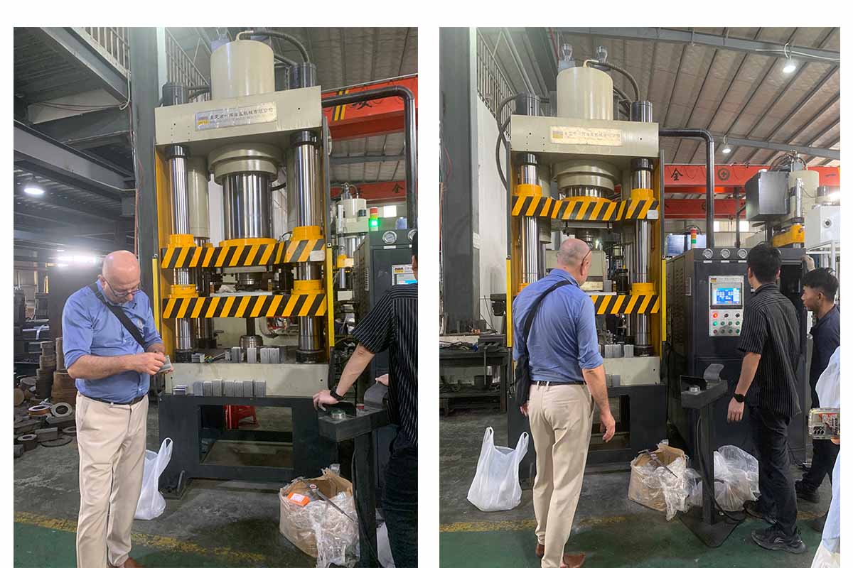 土耳其客戶驗(yàn)收400噸粉末機(jī)